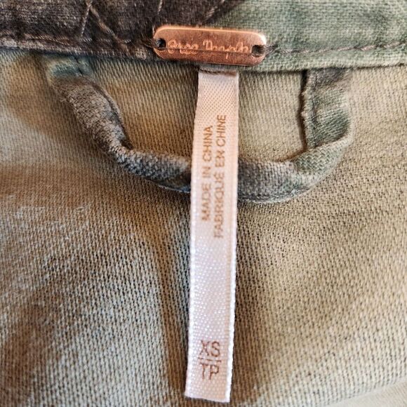 Free People Not Your Brothers Camo Surplus Jacket Military‎ Inspired Moto SZ XS - Picture 10 of 13